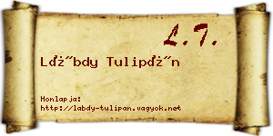 Lábdy Tulipán névjegykártya